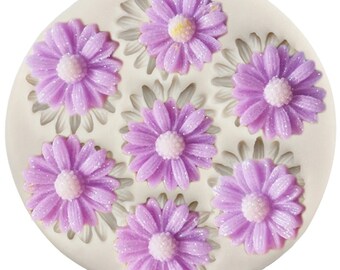 Daisy Molde de silicona Flor Caramelo Arcilla Chocolate jerry cake Moldes DIY Boda Cupcake Topper Fondant Cake Decorating Herramientas regalo para panaderos