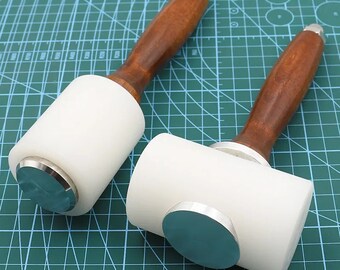 Leder schnitzen Hammer Nylon Hämmer Mallet Holzgriff für Leathercraft Punch Percussion Carving Hammer zum Stempeln Sew Leder Rindsleder