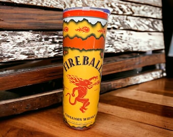 Fireball Whiskey Tumbler 20oz - Insulated Stainless Steel Cup - Perfect for Whiskey Lovers