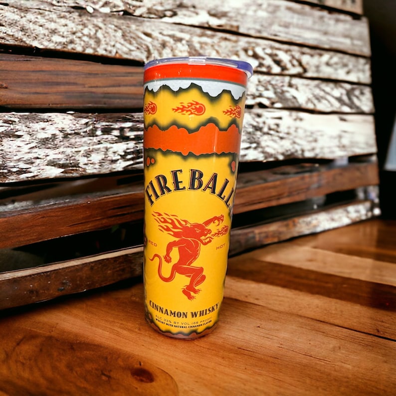 Fireball Whiskey Tumbler 20oz - Insulated Stainless Steel Cup - Perfect ...