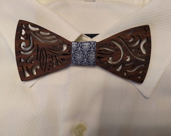 wooden bow tie