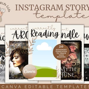 Bookstagram Story Canva Templates | Boho Templates Instagram | Instagram Story Templates