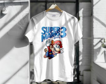 Super Mario Bros. 3 Retro Nes T-shirt | Mario Bross Gamer Shirt | Arcade Cotton Tee for Men and Women