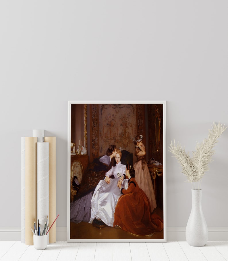 Auguste Toulmouche La Fiancée Hésitante, the Reluctant Bride 1866