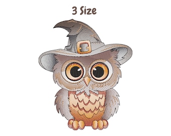Halloween Owl Embroidery Designs | Baby Shower Gift | Machine Embroidery Design | Embroidery Pattern | Owl Embroidery File |  Hanukkah