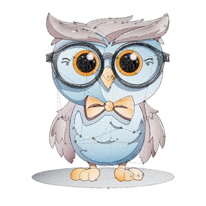 Cute Owl Glasses Embroidery Designs | Baby Shower Gift | Machine Embroidery Design | Embroidery Pattern | Owl Embroidery File | Hanukkah