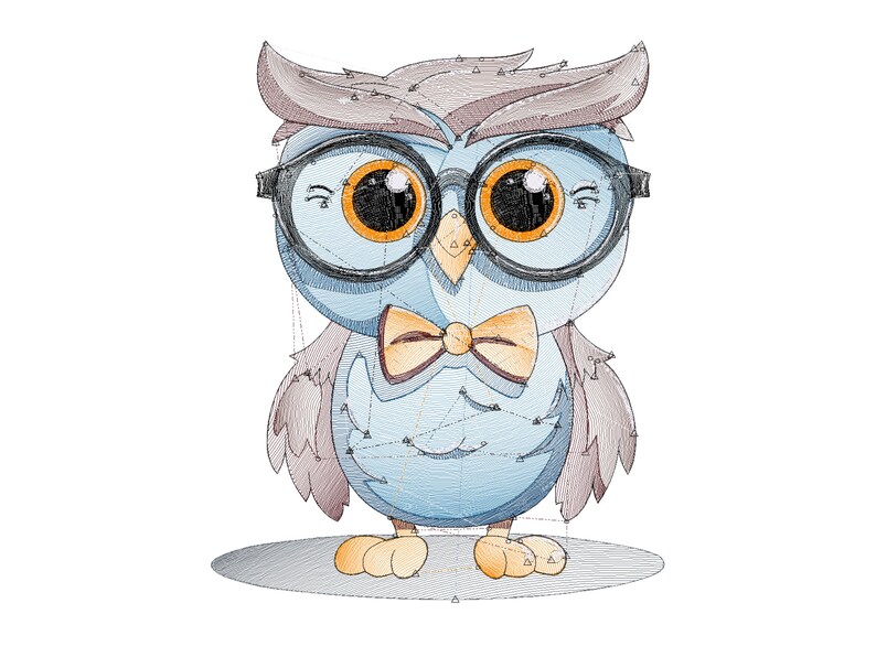 Cute Owl Glasses Embroidery Designs | Baby Shower Gift | Machine Embroidery Design | Embroidery Pattern | Owl Embroidery File | Hanukkah