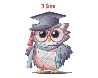 Owl Goes to School Embroidery Designs | Baby Shower Gift | Machine Embroidery Design | Embroidery Pattern | Owl Embroidery File | Hanukkah