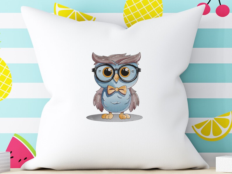 Cute Owl Glasses Embroidery Designs | Baby Shower Gift | Machine Embroidery Design | Embroidery Pattern | Owl Embroidery File | Hanukkah