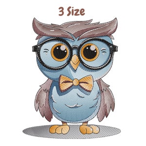Cute Owl Glasses Embroidery Designs | Baby Shower Gift | Machine Embroidery Design | Embroidery Pattern | Owl Embroidery File | Hanukkah
