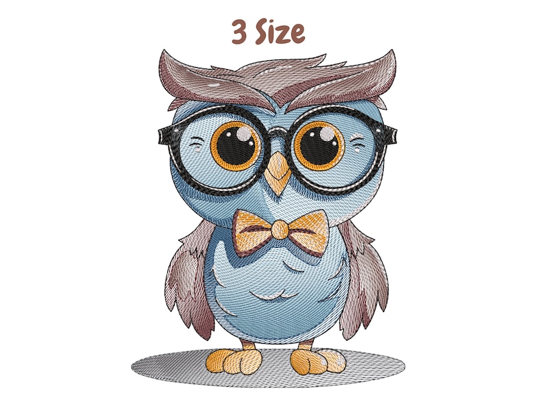 Cute Owl Glasses Embroidery Designs | Baby Shower Gift | Machine Embroidery Design | Embroidery Pattern | Owl Embroidery File | Hanukkah