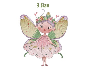 Leaf Fairy Embroidery Designs | Baby Shower Gift | Machine Embroidery Design | Embroidery Pattern | Leaf Fairy Embroidery File |  Hanukkah