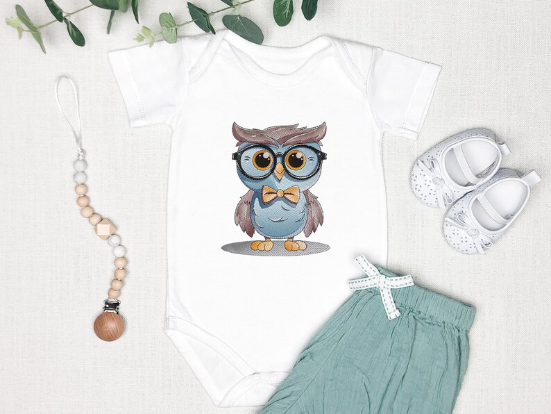 Cute Owl Glasses Embroidery Designs | Baby Shower Gift | Machine Embroidery Design | Embroidery Pattern | Owl Embroidery File | Hanukkah