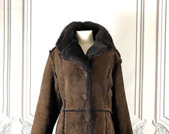 Short shearling coat