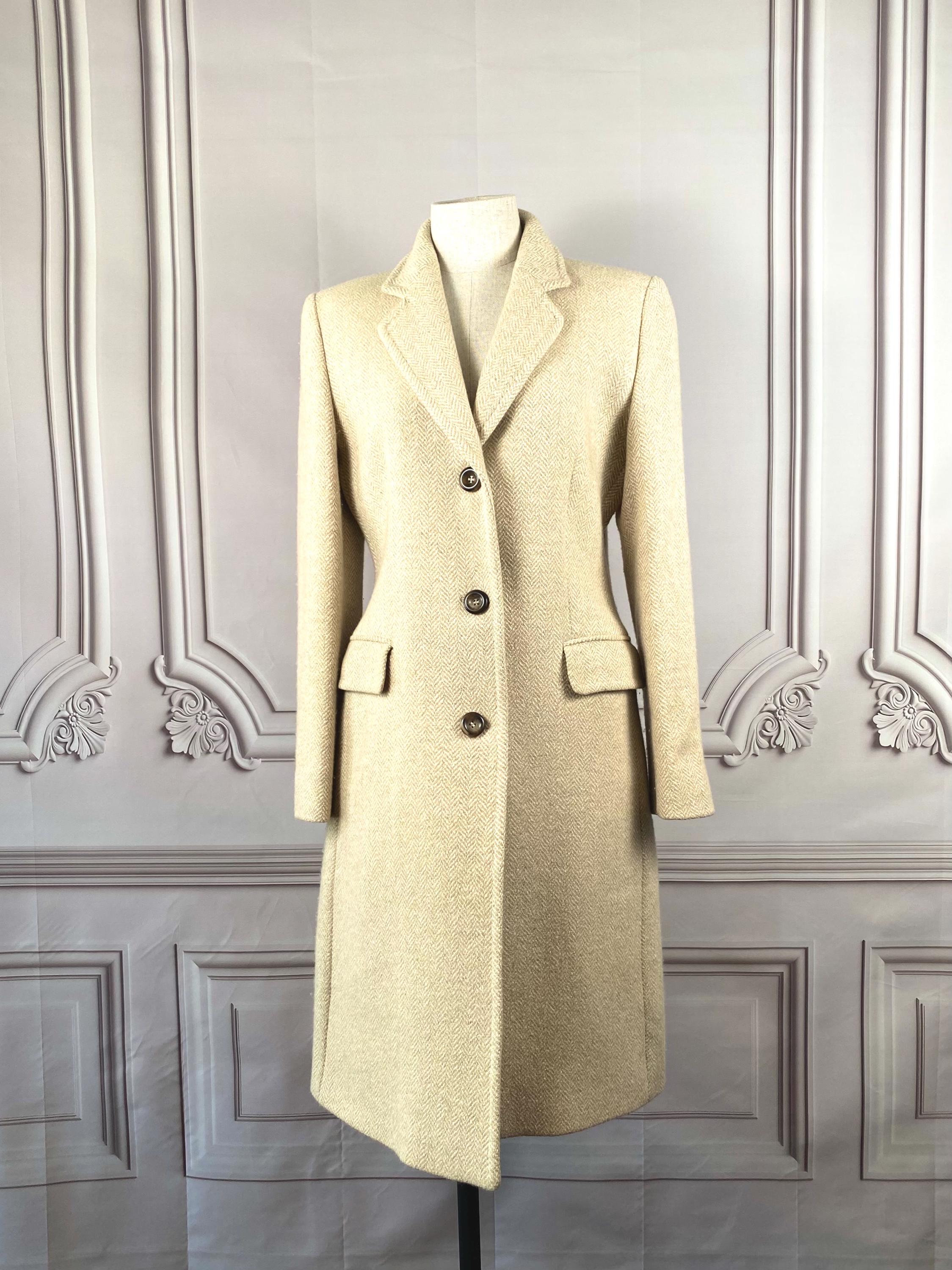Oatmeal Wool Coat - Etsy