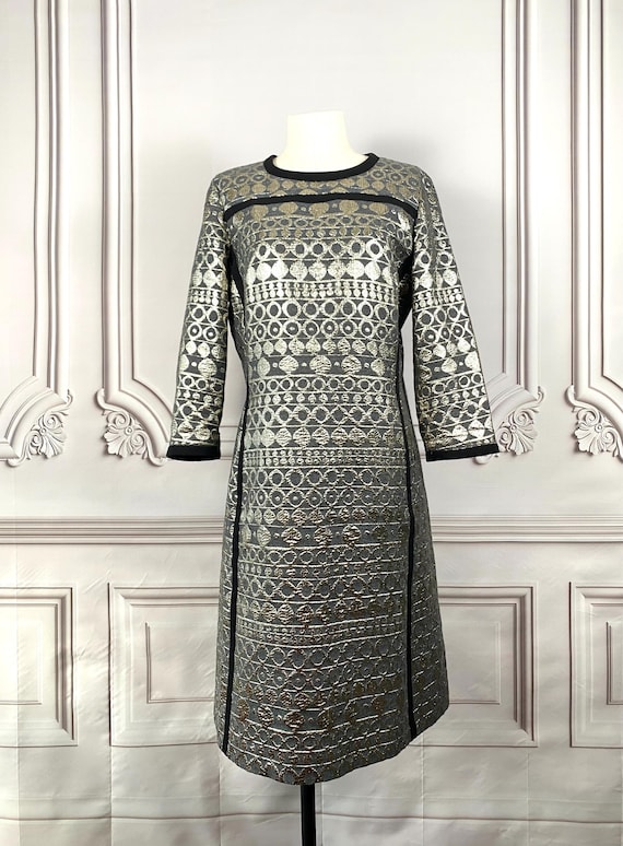 Weekend Max Mara, Max Mara Weekend black and gold dress