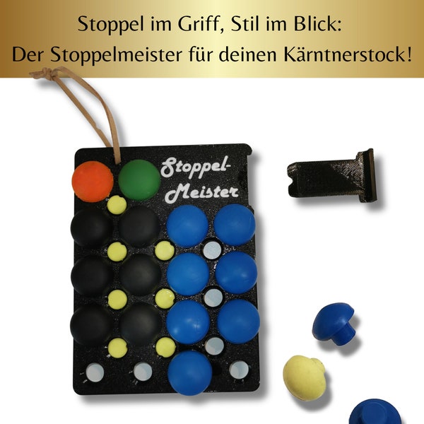 Stoppelmeister - Kompakter Eisstockstoppel Organizer für Kärntnerstock, Stoppelsack, Stöpsel für Eisstock, Stoppel Eisstock