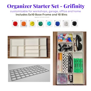 Gridfinity Organizer Kit Large Box - We can design a set for your drawers. Just send the measurements. Custom build Storage Solutions
