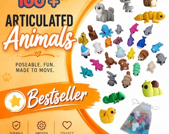 PRECIO MÁS BAJO. Elige entre Mini Animales Impresos en 3D / Recuerdos para Fiestas / Recompensas para el Aula / Mascotas de Juguetes Antiestrés Flexibles / Mini Juguetes de Escritorio / Lindos Mini Animales