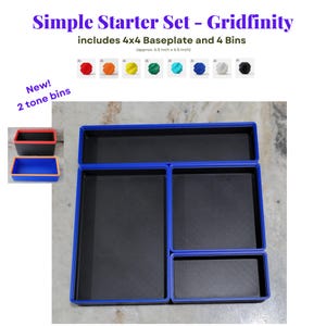 Gridfinity Drawer Organizer Simple Starter Set. We can design a set for your drawers. Just send the measurements. Custom build Solution