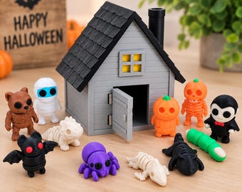 Halloween edition 3D Printed Articulated Animal Fidget Toy: Flexi Desk Pet