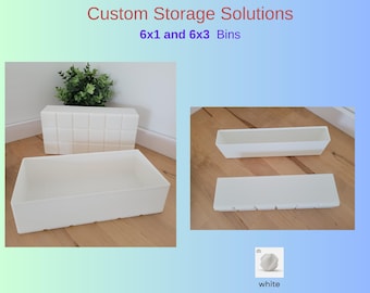 XL Gridfinity Bins | 3D Printed Gridfinity Bins 6x1 and 6x3 | Modular Drawer Organizer for Workshop Garage Office | IKEA Storage System
