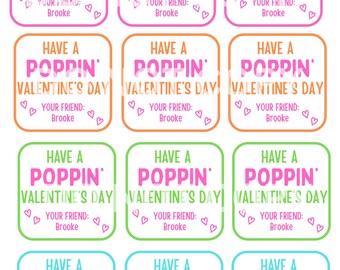 Printable Pop It Valentine Tag | DIY Valentine’s Day Classroom Exchange | Pop It Valentine Printable | Kids Valentine Favor