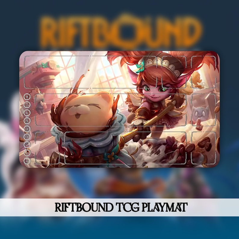 Transparent Background Riftbound Character Playmat Lol Riftbound TCG – POPPY Stitched Edges, 24 X 14, (600 X 350 ...