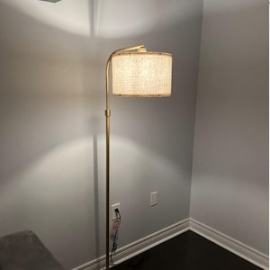 Lampadaire de salon gris lampe sur pied style scandinave - Ciel