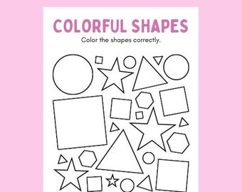 children  - bambini - color the shapes - colora le forme