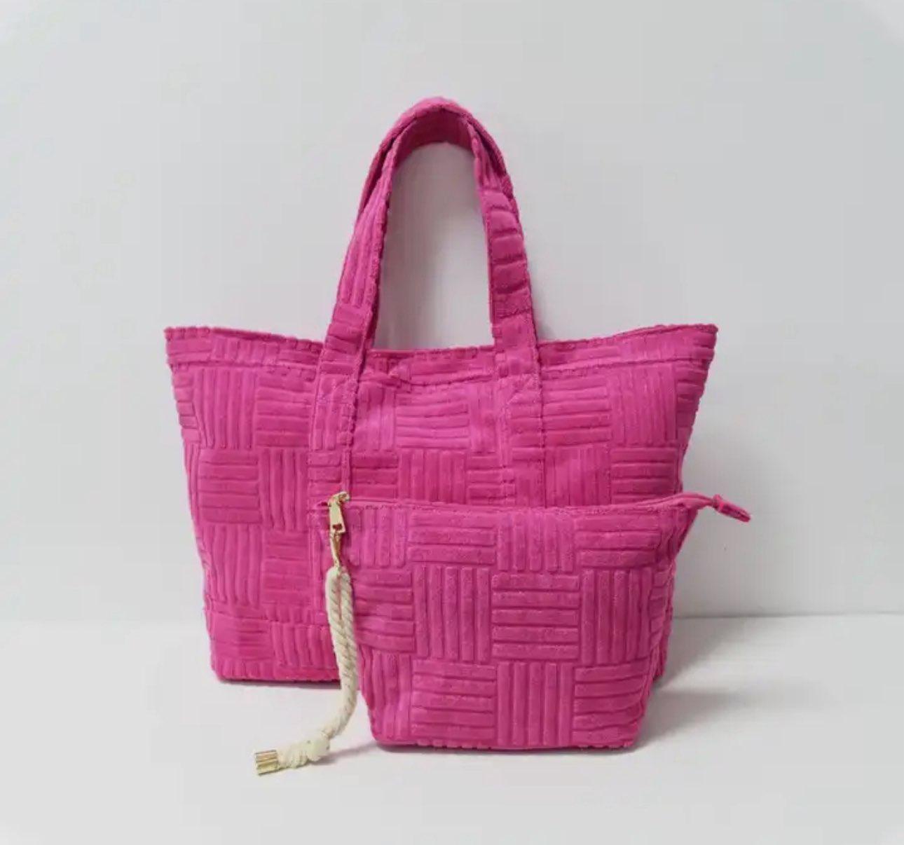 ★送料込◆Terry Beach Towel Bag ビーチタオルバッグ Folding Terry Cloth Beach Towel Bag - Quick-Dry & Sustainable