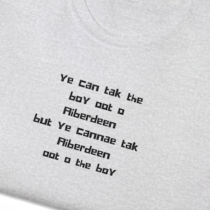 Aberdeen T-Shirt, Scots tee, Aberdeen tee, Doric t-shirt, Scottish gift tee, Fun Scotland gift t-shirt