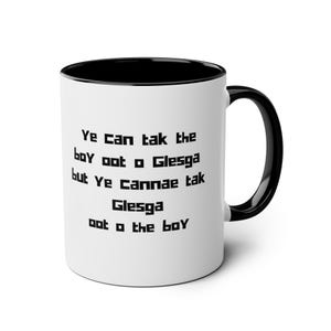 Glasgow coffee mug, Funny Scottish coffee cup, Glesga coffee mug, Scottish gift mug, Scotland coffee gift, 11oz coffee mug, Scots coffee mug