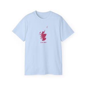 Scottish Map T-Shirt: Scotland Tee - Unisex Cotton
