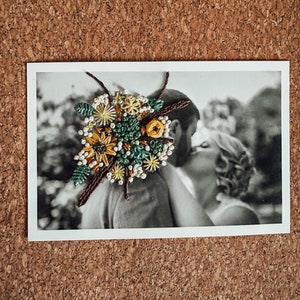 Custom Embroidered Photo: Personalized Paper Embroidery Art