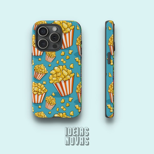 Popcorn Phone Case for iPhone 15 Pro, iPhone 14, iPhone 13, for Galaxy S23, S22, S21, Pixel 7, Plus, More Models | Cinema Lovers