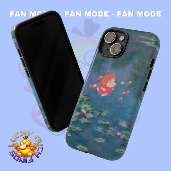 Studio Ghibli Ponyo inspirado x Monet Waterlilies / Fundas para teléfonos resistentes