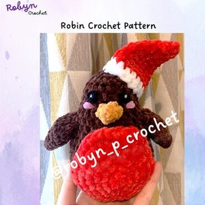 Robin Crochet Pattern, PDF Pattern Only image 1