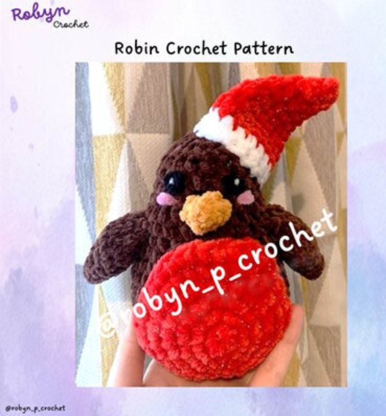 Robin Crochet Pattern, PDF Pattern Only image 1