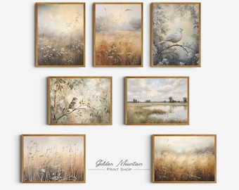 Wildflower Field Prints Set of 10, Printable Wildflower Art