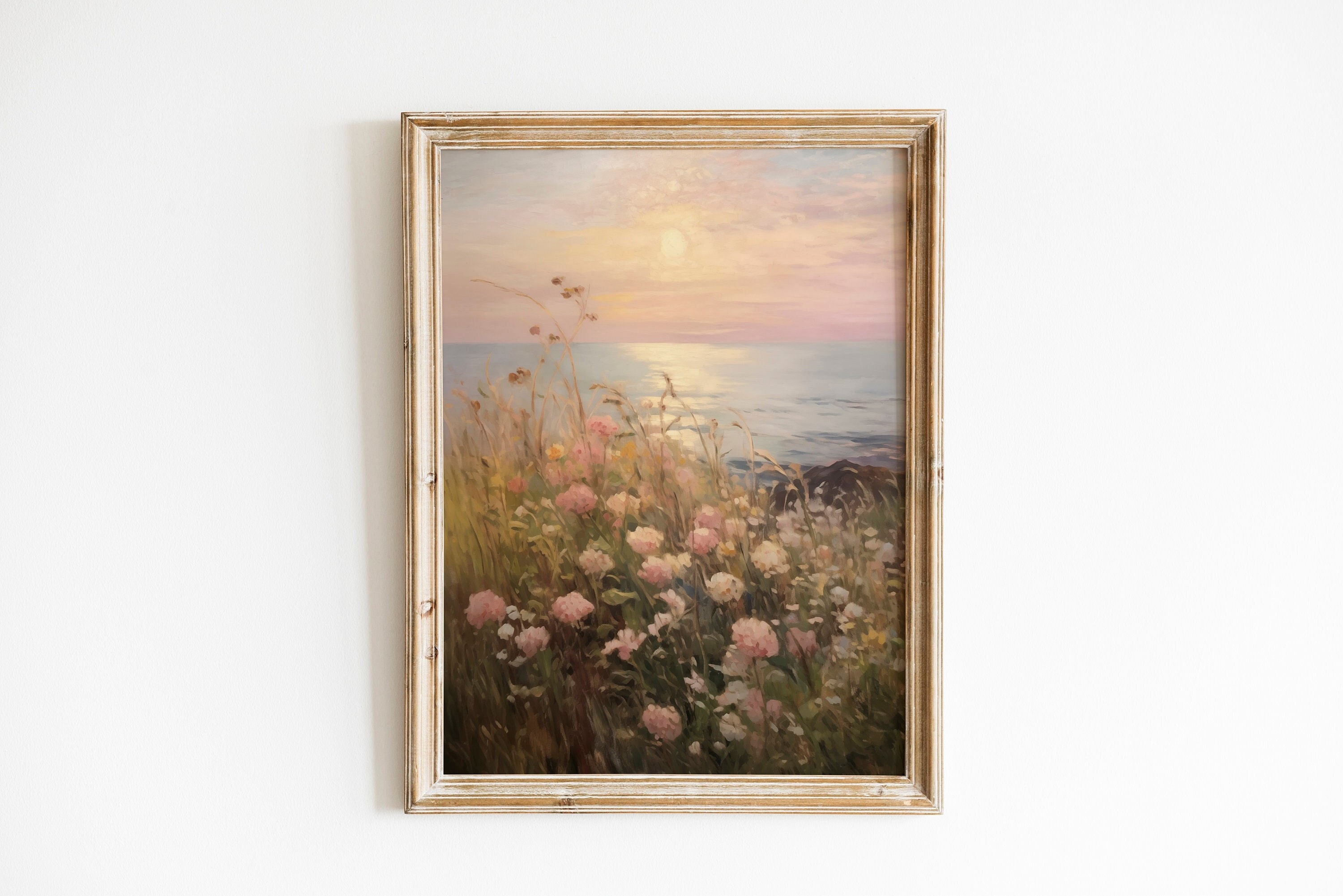 ピンクの夕焼けの絵 - Etsy 日本