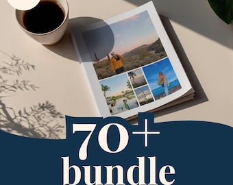 70+ Photo Album Canva Template Bundle, 8.5"x11" Photo Album Template, Canva Template