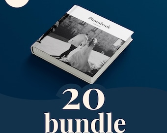 Wedding Photo Album Template Canva 20 Page, Editorial Layout, Modern Bride, Professional Photography Book
