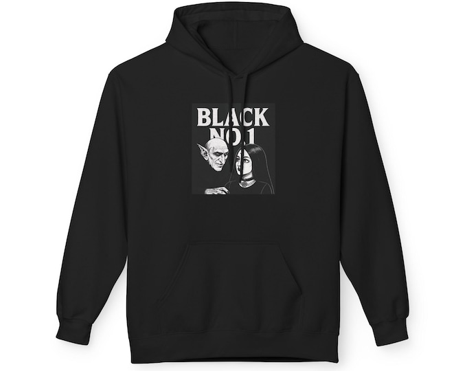 Featured listing image: NOSFERATU Gothic Halloween Hoodie, Black No 1 Soft Fleece Sweatshirt, Vampire Unisex Jumper, Occult Gothic Fashion Outerwear, Spooky