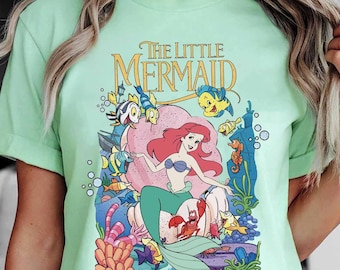 Vintage The Little Mermaid Shirt, Comfort Colors® Ariel Disney T-shirt, Little Mermaid Ariel Shirt, Ariel Mermaid Shirt, Disney Ariel Shirt