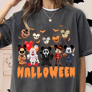 Vintage Mickey Chareacter Horror Halloween Shirt, Disney Halloween Shirt, Disney Mickey&#39;s Not So Scary Halloween Party Shirts
