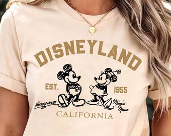 Retro Disneyland California Shirt, Disneyland Est 1955 Shirt, Disney Vacation Shirt, Mickey And Minnie Shirt, Retro Disneyland Shirt