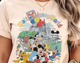 Retro Walt Disneyworld Comfort Colors Shirt, Vintage Disneyworld Shirt, Mickey And Friends Shirt, Retro Disney Shirt, Disneyworld 2025 Trip