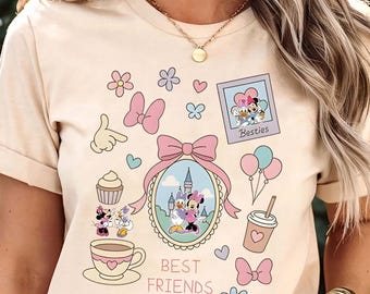 Vintage Minnie and Daisy Best Friends Forever Shirt, Disney Besties Tee, Minnie and Daisy Shirt, Cute Disney Girl Trip Matching Shirt