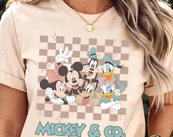 Retro Mickey & Co 1928 Comfort Colors Shirt, Disneyland Tee, Disneyworld Shirt, Mickey And Friends Family Shirt, Disney Gift Shirt